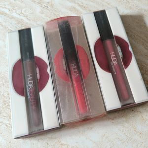 Huda Beauty Liquid Lipstick Set Of 3 😍