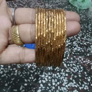 Golden Polish 12 Bangles