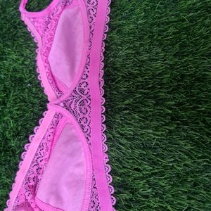 beautiful Sexy Net Bra Pack Of 1 Pink