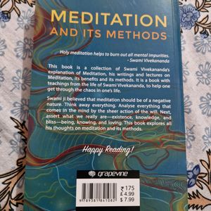 Meditation And Its Methods Book