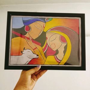 Radha Krishna Painting With Frame 🖼️