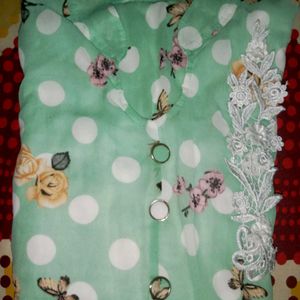 Green Printed Frock