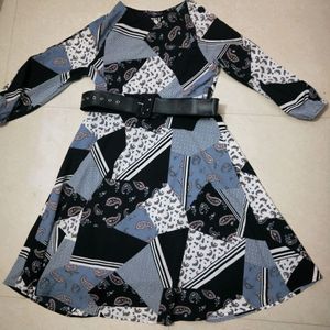 one piece dress with belt