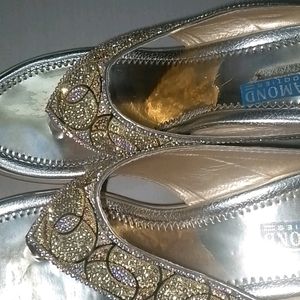 Golden Partywear Wedges Footwear Size -39