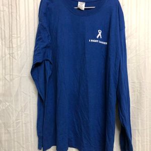 Jerzees Blue Long Sleeve T Shirt