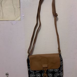 Beautiful Brown Black Sling Bag