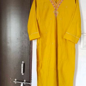 Mustard Coloured Kurta Set