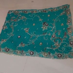 Sea Green 🩵 Color Georgette Saree