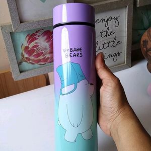 We Bare Bear LED Temperature Display Bottle