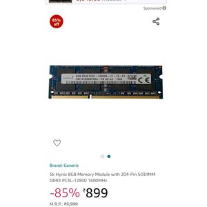 (One Piece) Desktop Ram. 8GB GAMING. | 1600Mhz