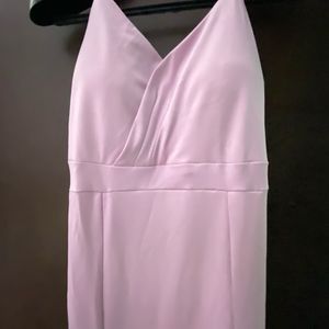 Fishtail Slit Padded Pink Dress