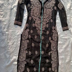 Lucknowi Work With  Gota Patti  Chikankari Kurta