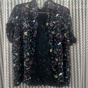 Black Printed Shirt