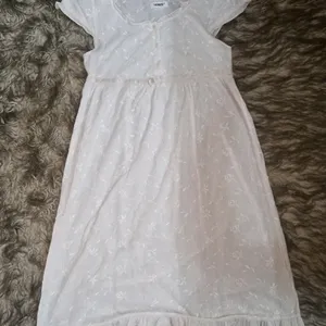 White Thread Embrodied Princess Dress