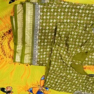 🌿puzzle design saree