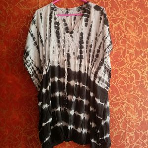 Black And White Kaftan Dress