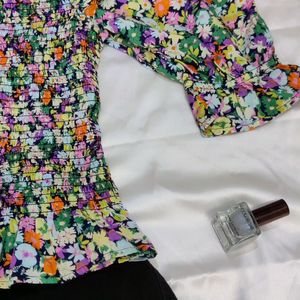 Gap Floral Smocked Top