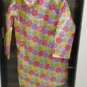 Floral design Rain Coat For Women