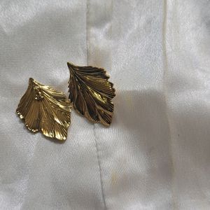 Statement Earrings Leaf Design