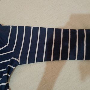 Kraus Blue & White Stripped Body T-shirt