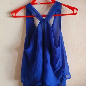 Blue Bow Top