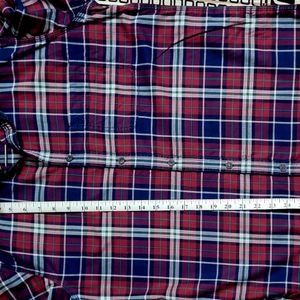 Indian Terrain Flannel Shirt Men's Blue Red White