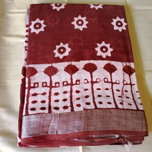 Beautiful Cotton Linen Saree