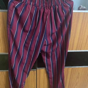 Athena striped Pencil Fit Trousers