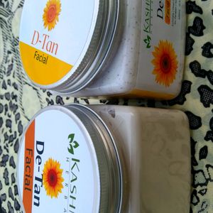 Kashni Herbal D-tan Scrub/Face Pake Jar.