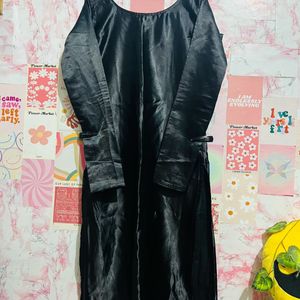 black satin kurti