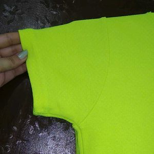 Neon Colored Crop Fitted Top