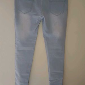 White & Eyesblue Mixed Denim Jeans