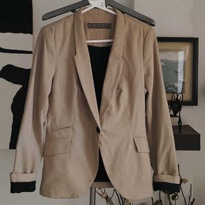 Zara Basic Elbow Patch Blazer