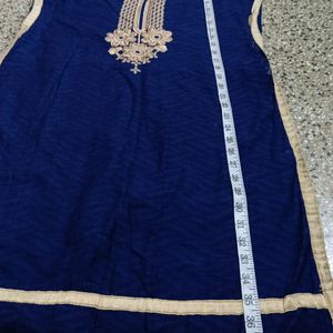 Used Navy Blue Salwar Suit