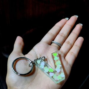 Resin Alphabet Keychain