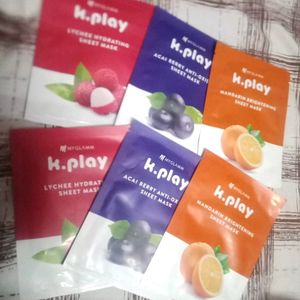 6pc sheetmask k play MYGLAMM