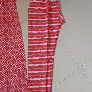 New Cotton Kurta Pant Set - Size L