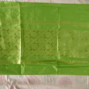 Parrot Green Saree