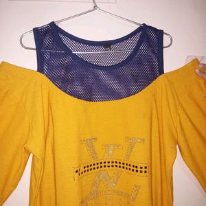 Price Drop 📢📢Yellow Off Shoulder Top