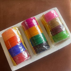 Combo 12 Colour Velvet Bangles Set