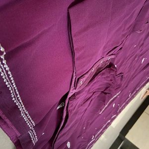 Party Wear Purple Saree