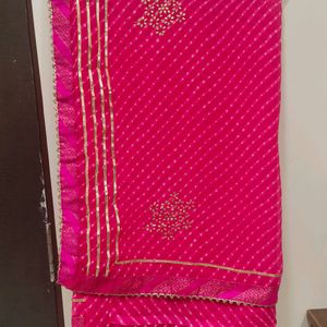 Motna Pink Saree With Blouse