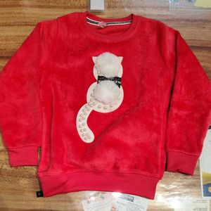 Party Wear Woolen Winter Sweatshirt For Girls