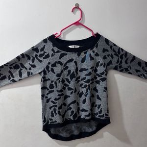 Black And Grey Premium Sweater Shirt Shoppersstop