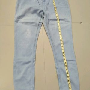 Sky Blue Colour Jeans For Girls