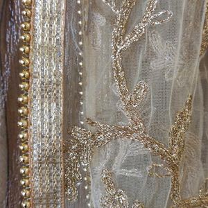 New Heavy Full Gold Embroidered Dupatta