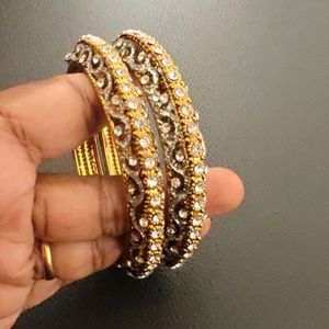 2"8 Size Metal Bangles Pair