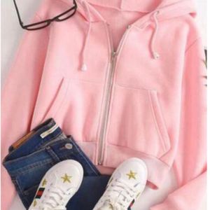 Pink Zipper Hoodie