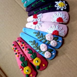 Embroidery Hair Clips