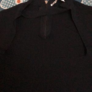 Zara Black Cut Out Knit Top